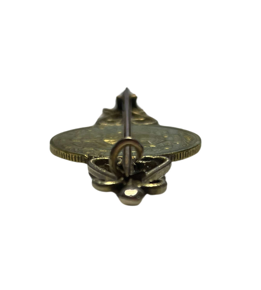 1895 South African Republic Paul Kruger 1 Pond Gold Coin Brooch  22ct Coin, 9ct Brooch  10.7g