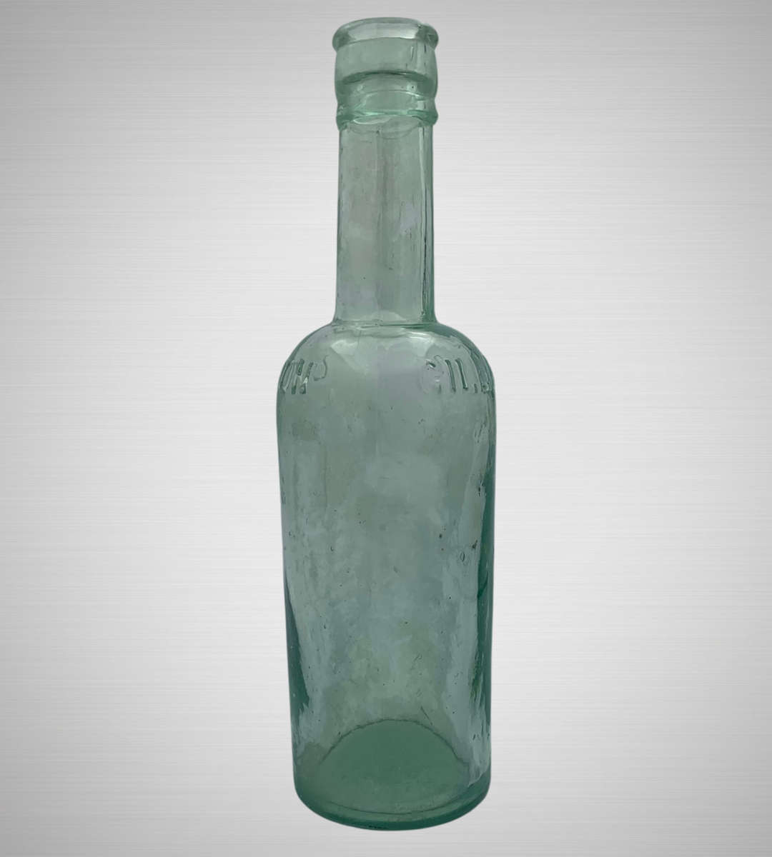 Rare Antique Bottle Collection with Aqua Glass Stoppers & Torpedo Bottle Stand - 12 Unique Bottles
