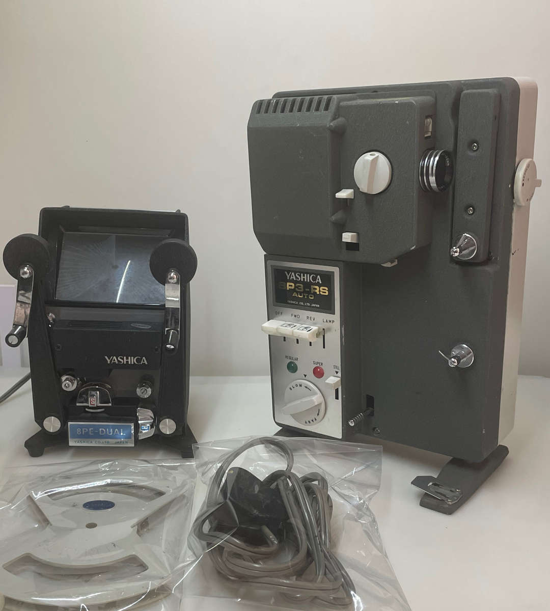 Set of 2 Vintage Yashica Film Projectors  8mm & Super 8  Japan  Tested & Working - Reduced