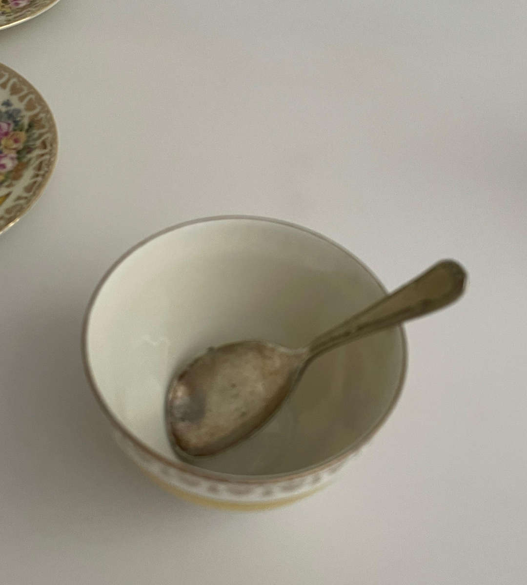 Vintage Protea China 15-Piece Tea Set  Yellow Floral with Gilt Trim