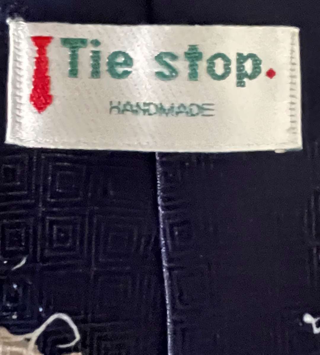 Vintage Handmade Navy Blue Einstein EMC^2 Physics Science Mens Neck Tie - Original with Einstein Im