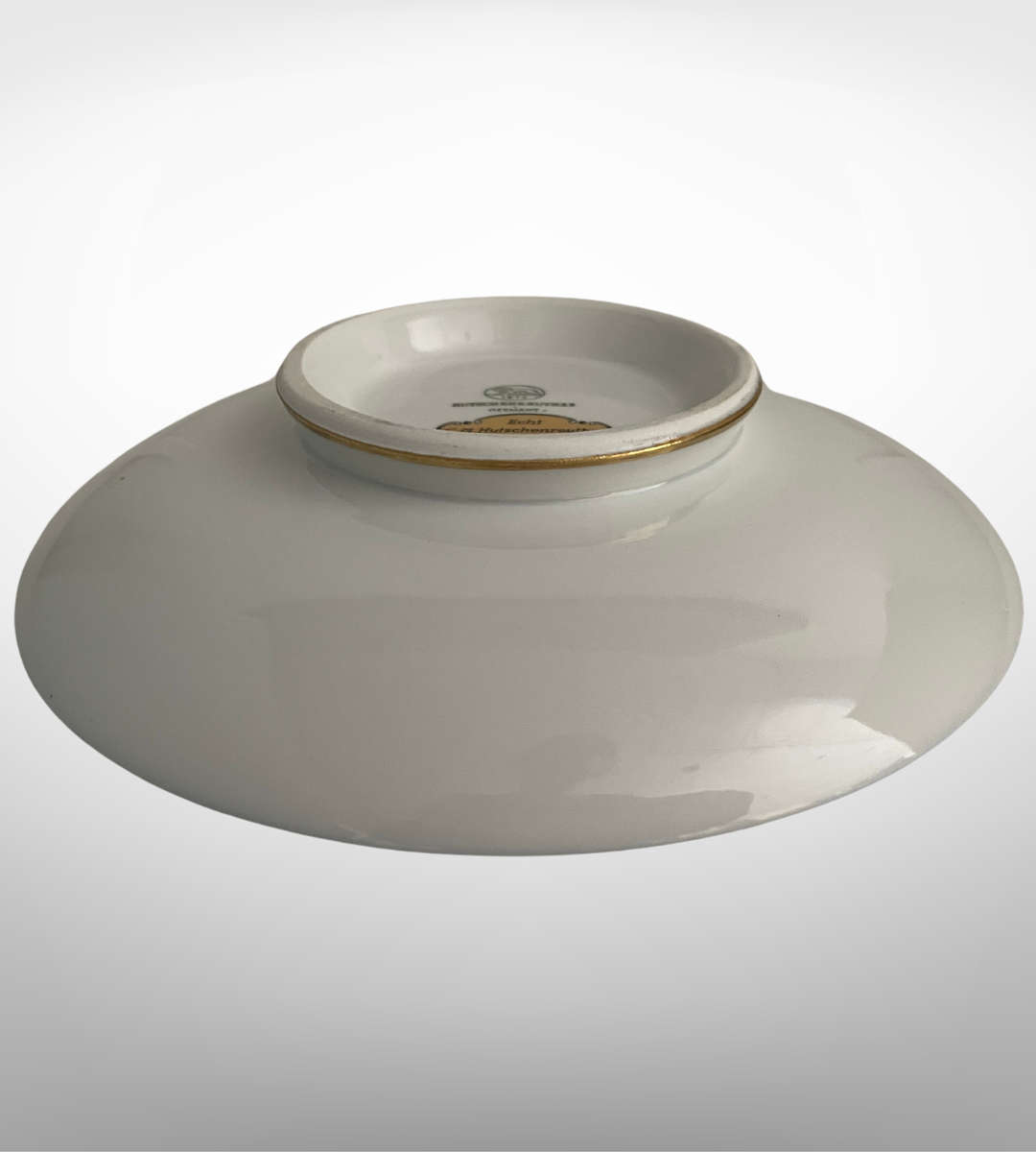 Vintage German Hutschenreuther Porcelain Bowl  Real Cobalt with Gold Décor (1970s)