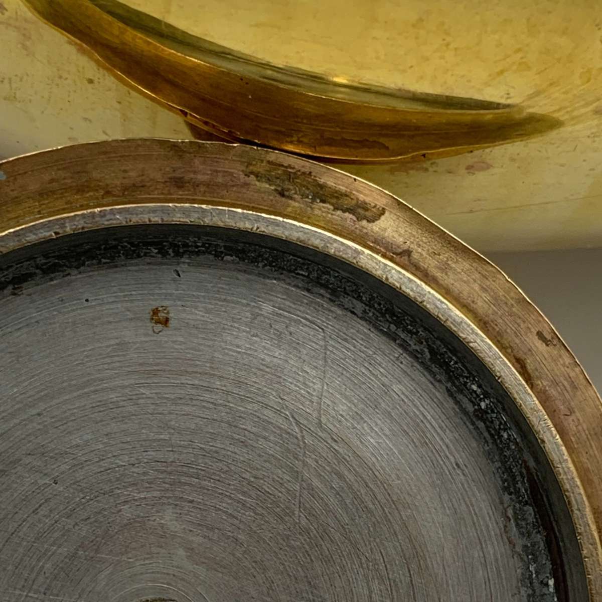 Antique Dutch Brass Toddy Kettle with Swiveling Wooden Handle