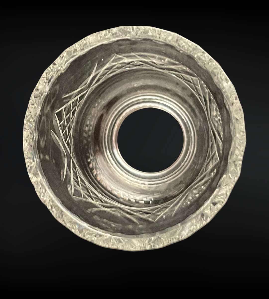 Edinburgh Crystal Hurricane Tea Light Lamp (Crofters Lamp)- Rare Find