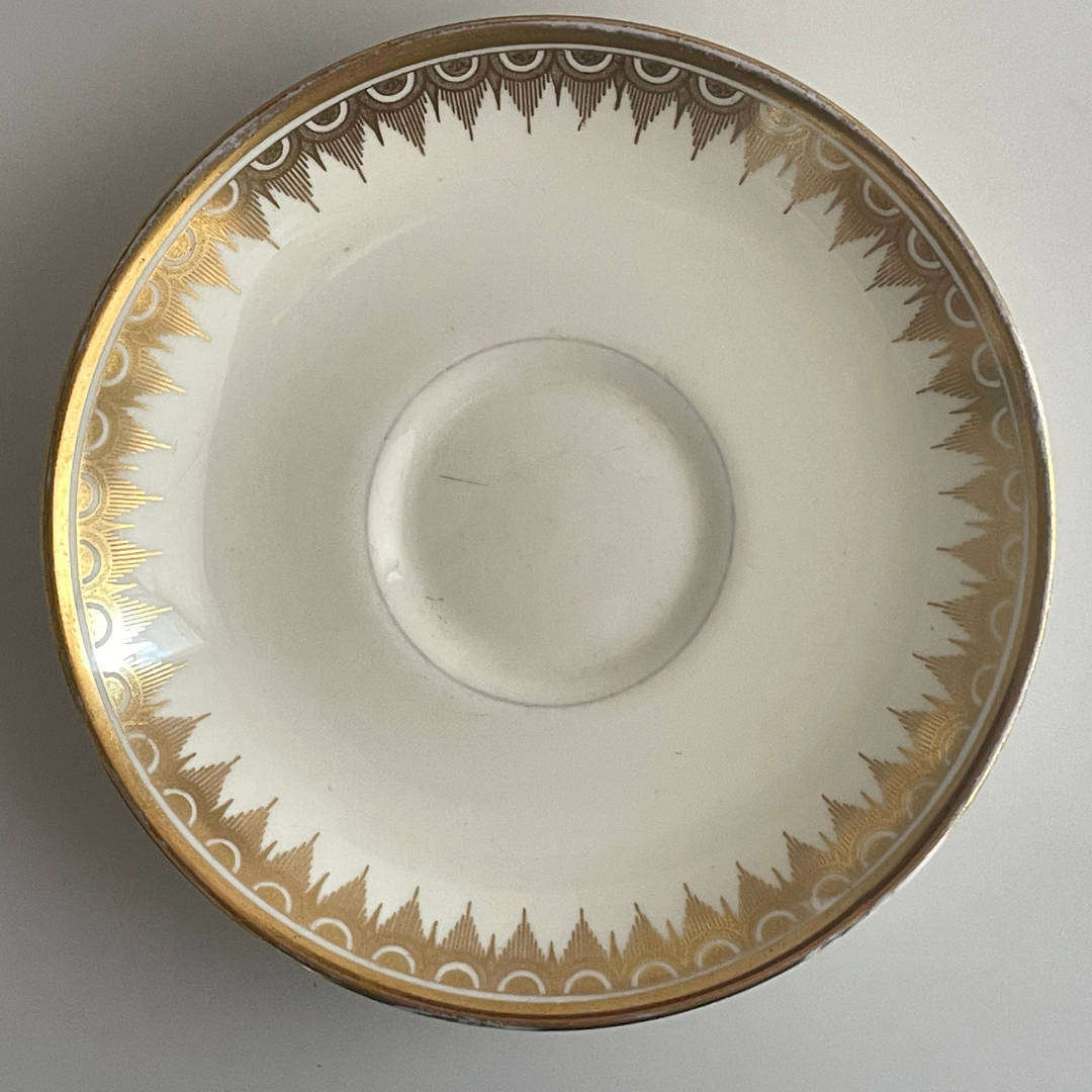 Vintage Art Deco Plant Tuscan China Tea Set  22K Gold Gilded  Circa 1936+  Made in England  23 P