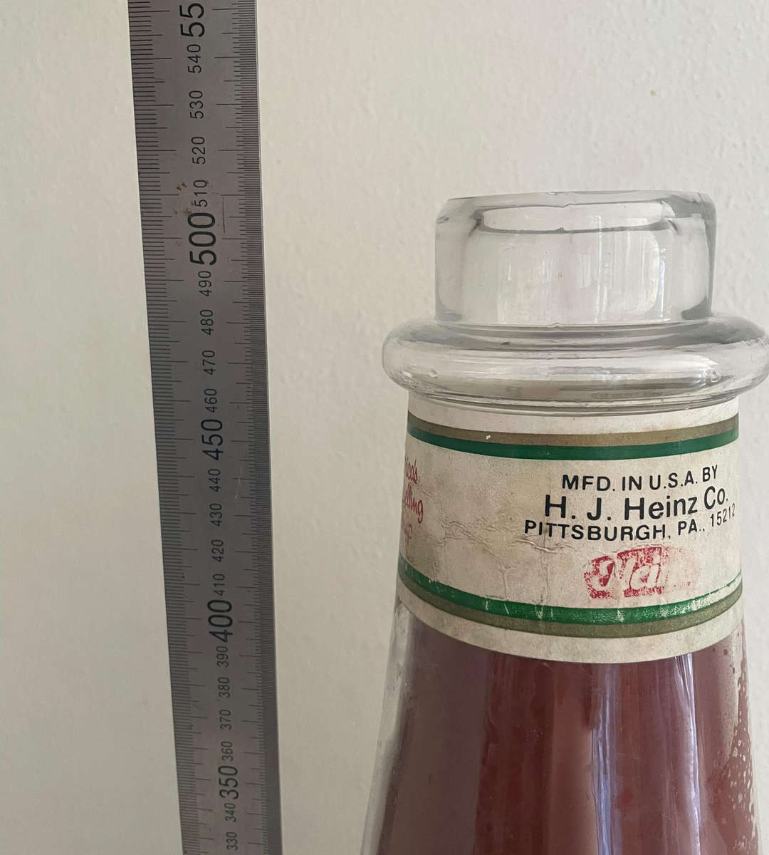 Giant Vintage 1979 Heinz Tomato Ketchup Giant Store Display Bottle  51cm Tall