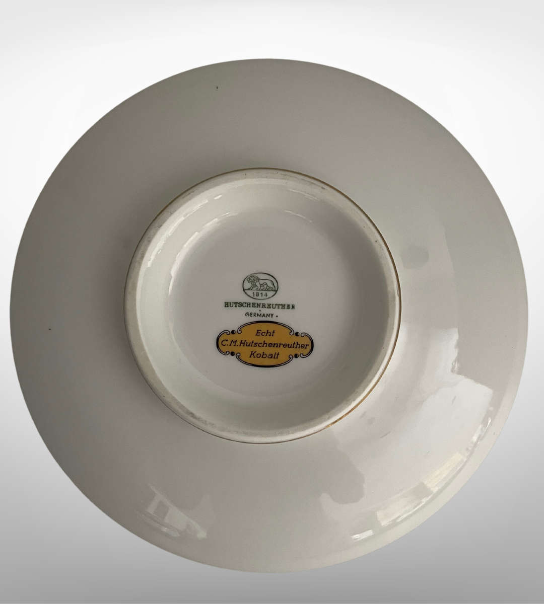 Vintage German Hutschenreuther Porcelain Bowl  Real Cobalt with Gold Décor (1970s)