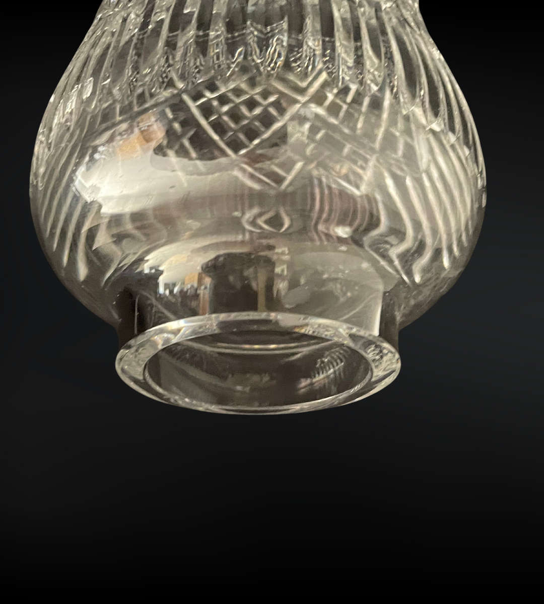 Edinburgh Crystal Hurricane Tea Light Lamp (Crofters Lamp)- Rare Find