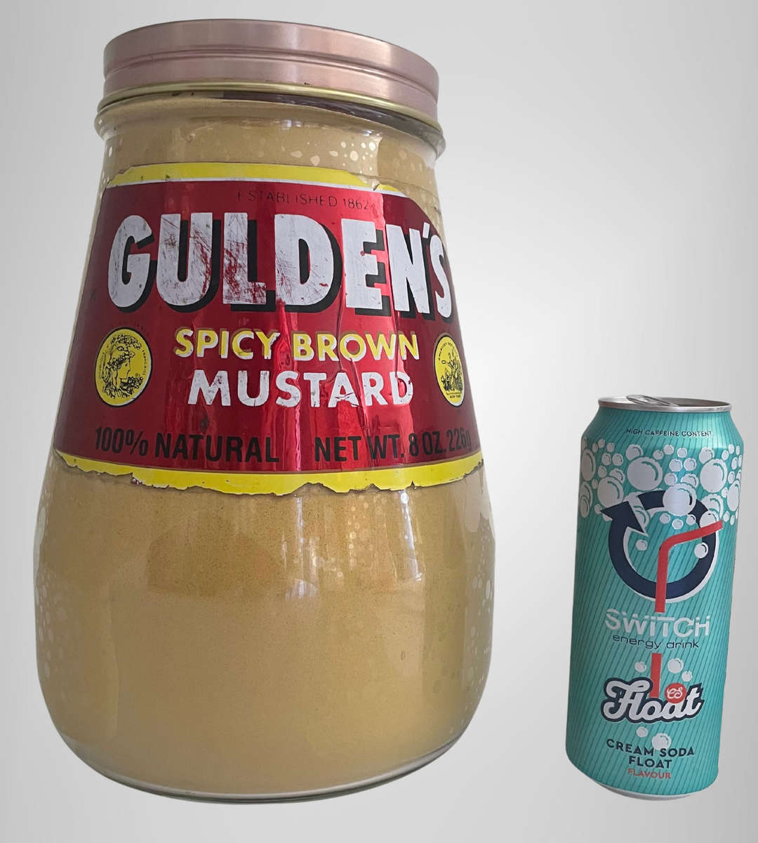 Giant Guldens Spicy Brown Mustard Advertising Display Bottle  31.5cm  Retro Deli Décor