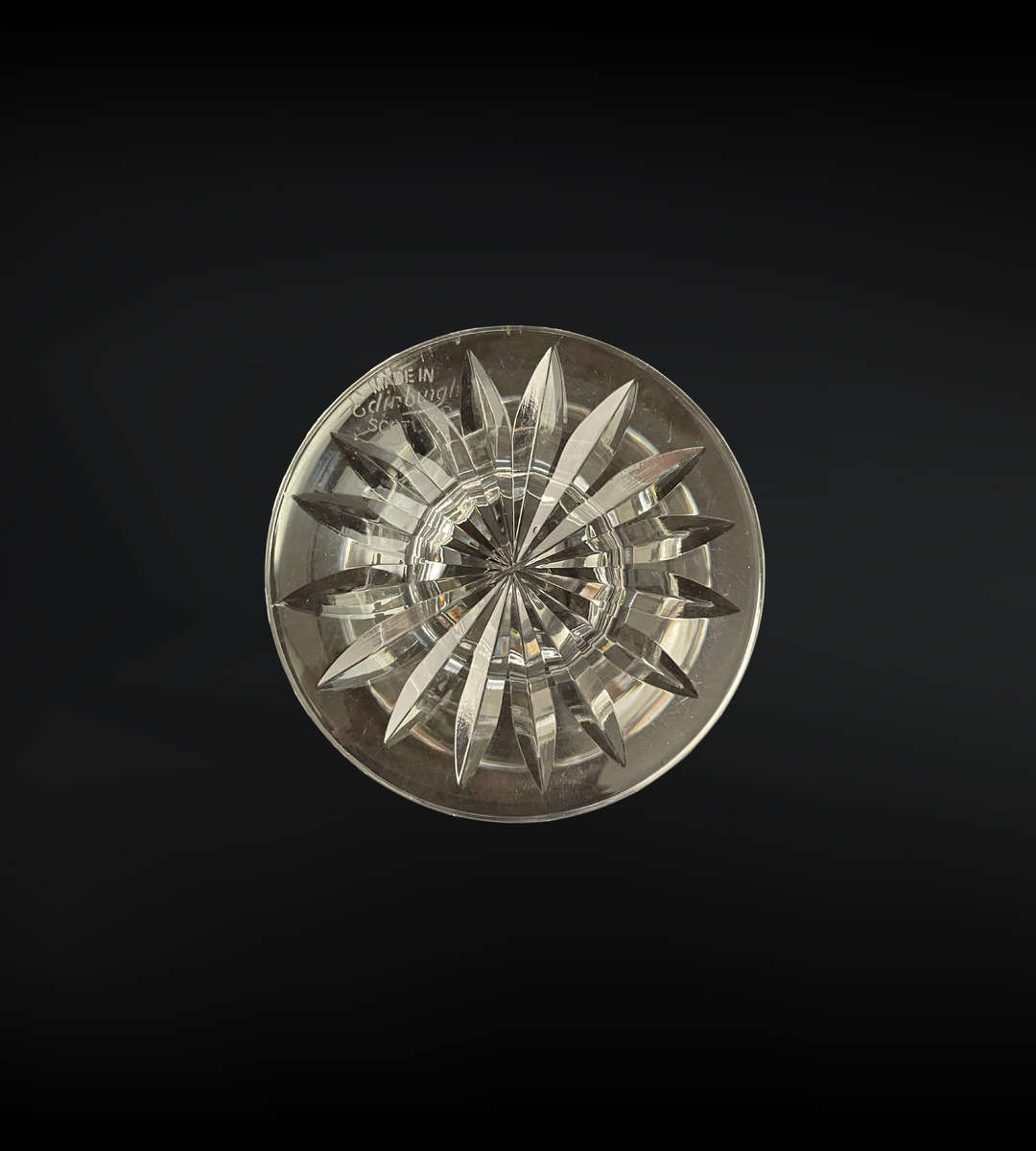 Edinburgh Crystal Hurricane Tea Light Lamp (Crofters Lamp)- Rare Find