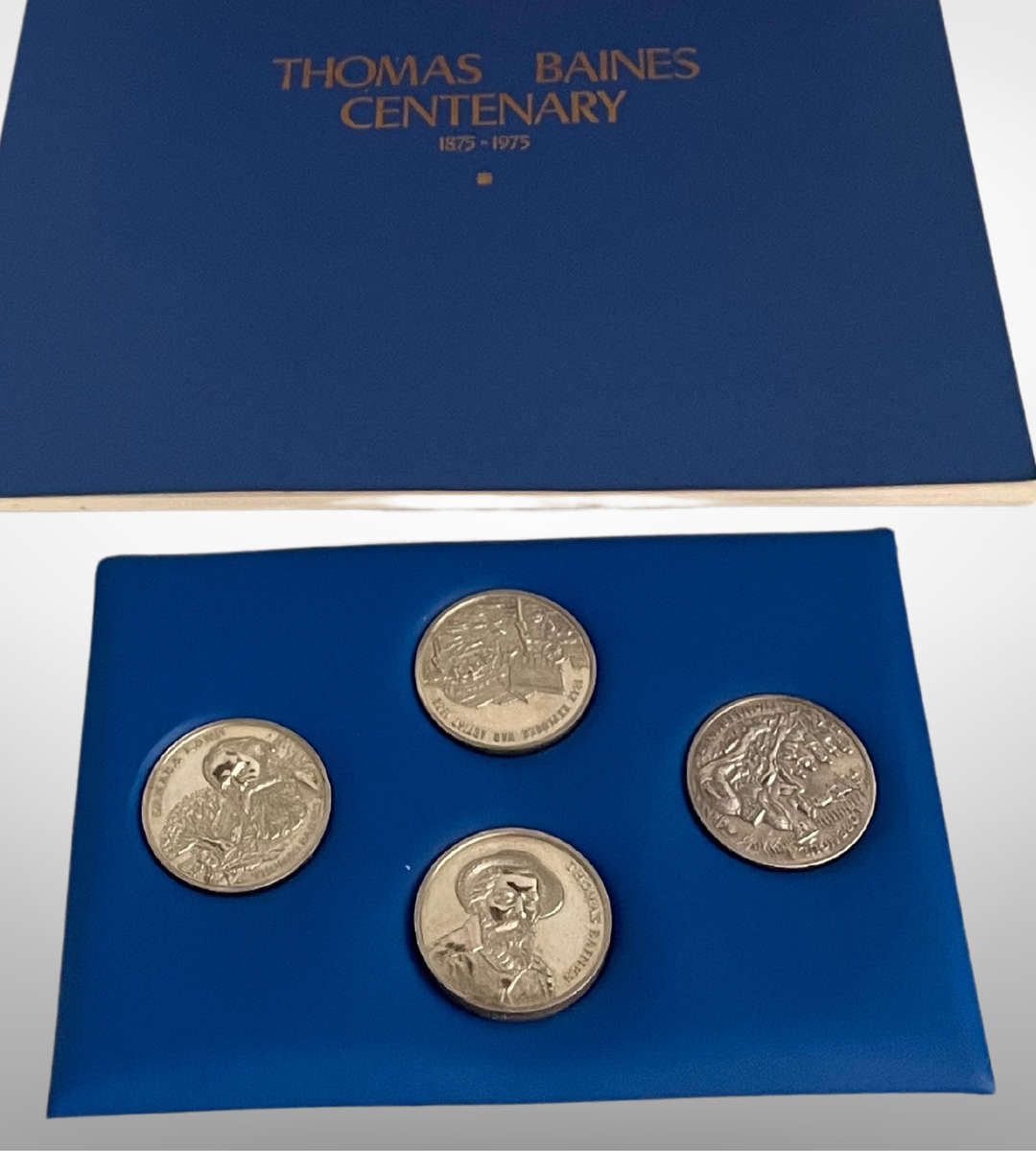 Thomas Baines Centenary (18751975) Limited Edition Collectible Set  4 Sterling Silver Medallions