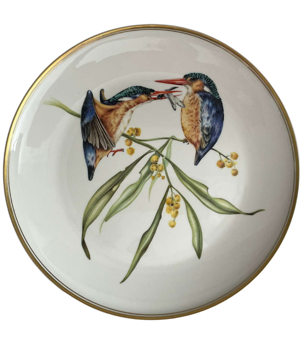 Heritage Collection "Beautiful Birds of South Africas Wilds" Plate - Malachite Kingfishers Design