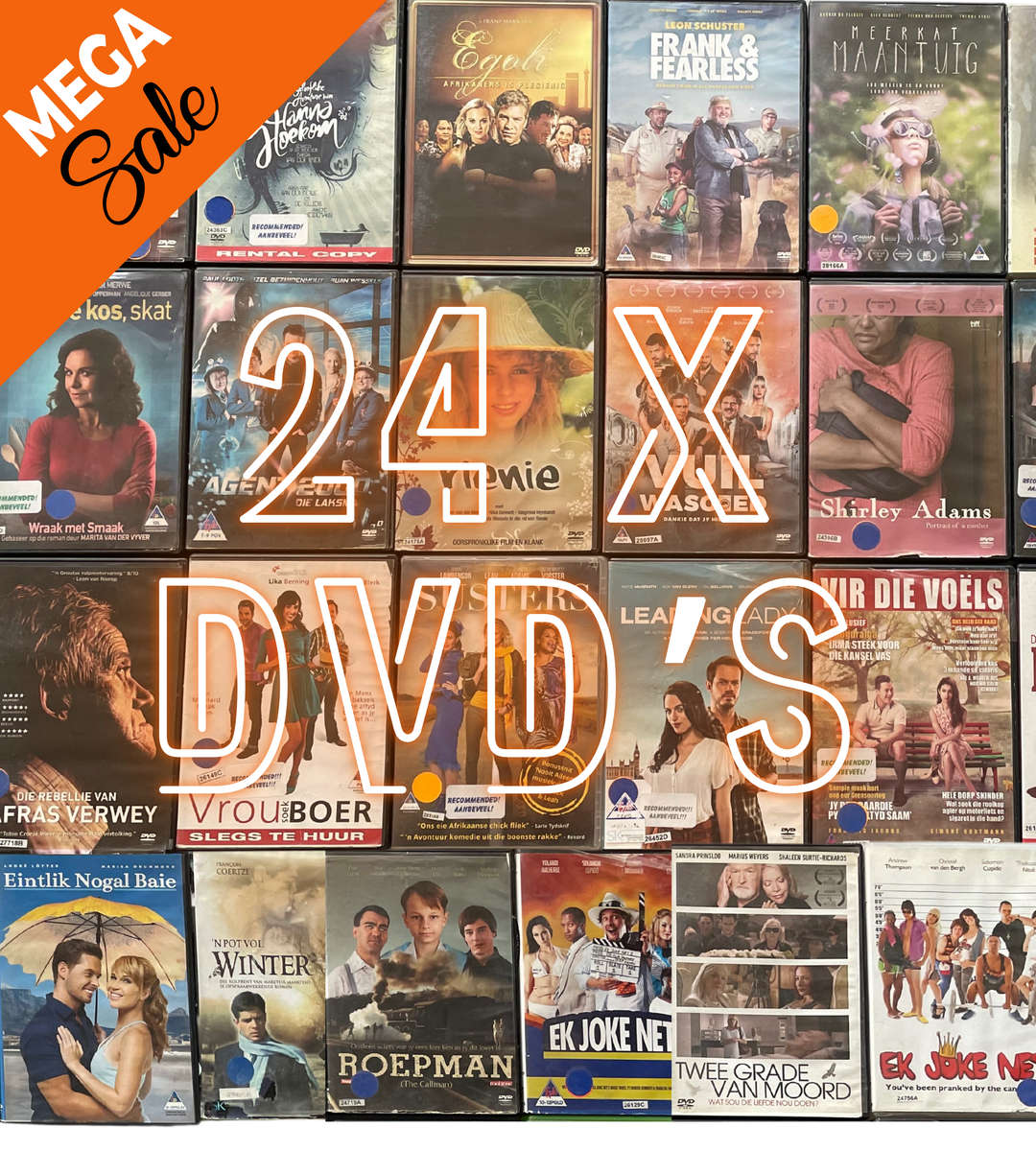 DVD X 24 - 24 Preowned Afrikaans DVDs - Great Condition, R130 (Extras Included!)