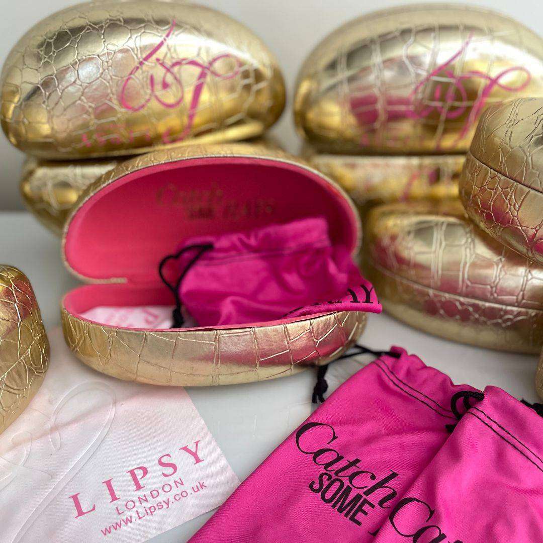 Lipsy London Gold Hard Shell Sunglasses Case  Catch Some Rays  R155 Retail, Now R59