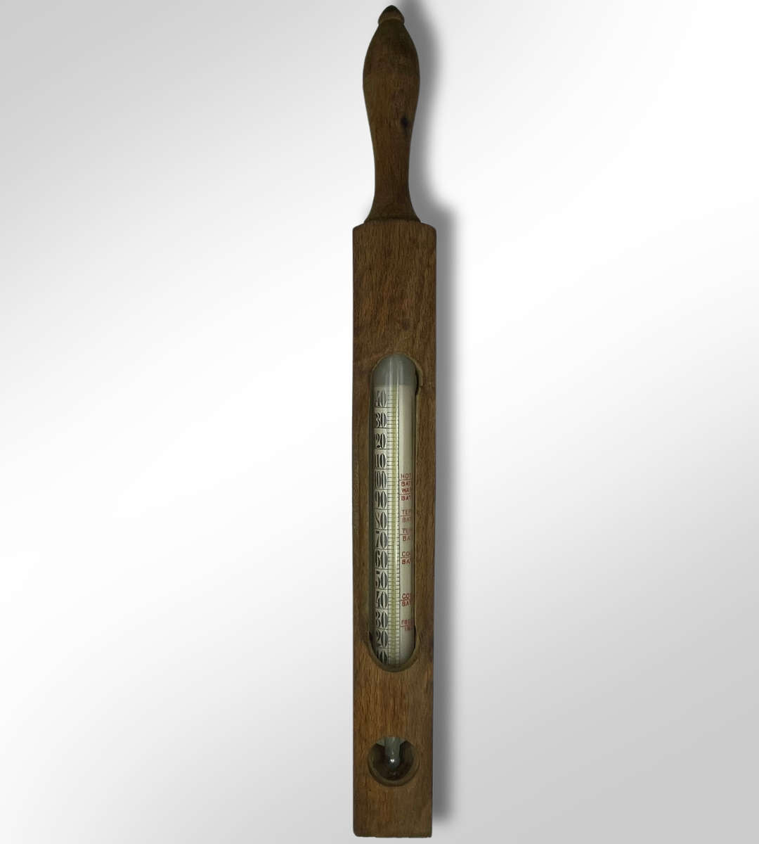 Antique Dr. Forbes Bath Thermometer (1890s-1919)  Beech Wood Floating Thermometer, Rare Collectible