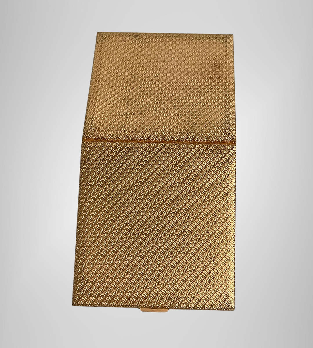 Vintage Gold-Plated Cigarette Case  Made in Switzerland  8.5 x 9 cm  Spring Hinge Working