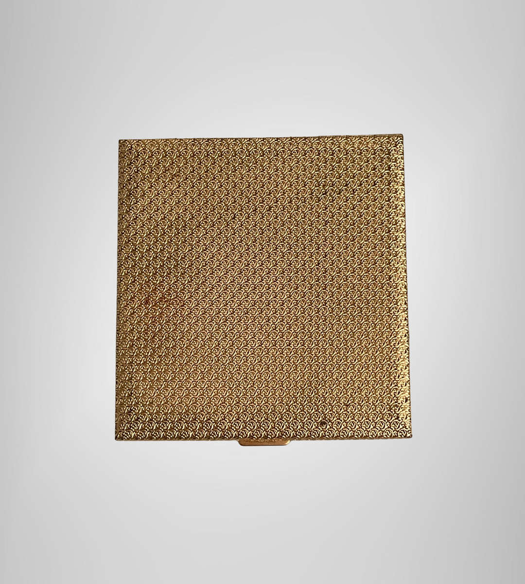 Vintage Gold-Plated Cigarette Case  Made in Switzerland  8.5 x 9 cm  Spring Hinge Working