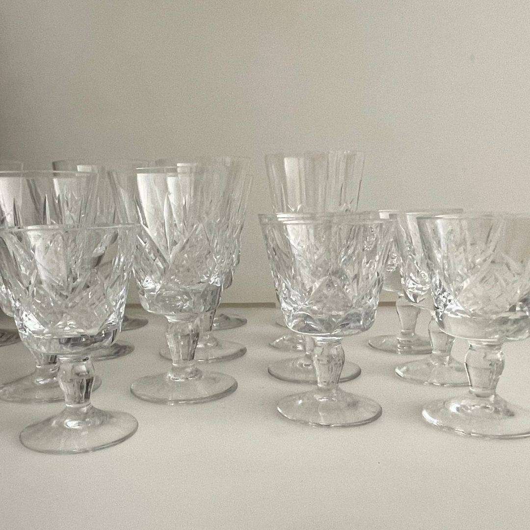 Stuart Crystal Glengarry Cambridge Glasses Mixed Sizes 9cm 11.5cm 13.5cm