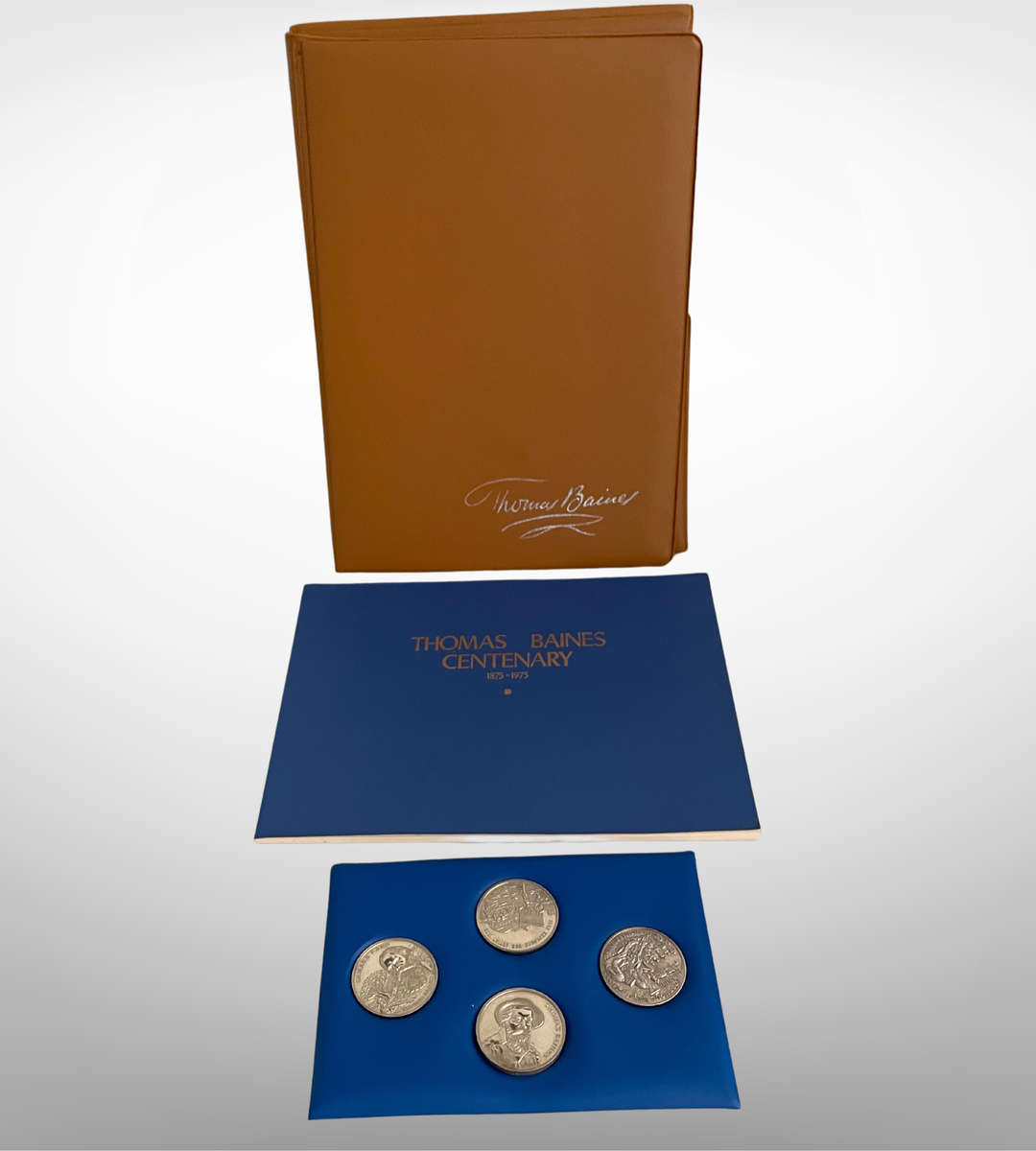 Thomas Baines Centenary (18751975) Limited Edition Collectible Set  4 Sterling Silver Medallions