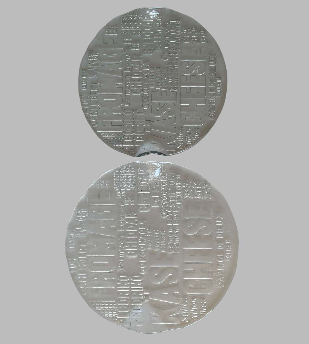 Pair of Vintage Clear Pressed Glass Fromage Cheese Platters | Mid-Century Style | No Chips or Cracks