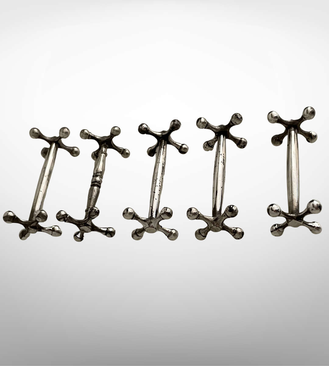 Reserved For Danie -Set of 5 Vintage 1940s Silverplated Knife Rests  Mappin & Webb & Mixed Designs