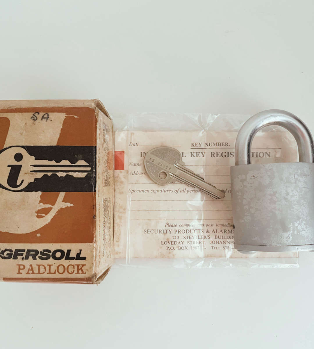 1970s Vintage Ingersoll "Impregnable" 10 Lever Padlock with Key - Original Box (Model 59 M4228)