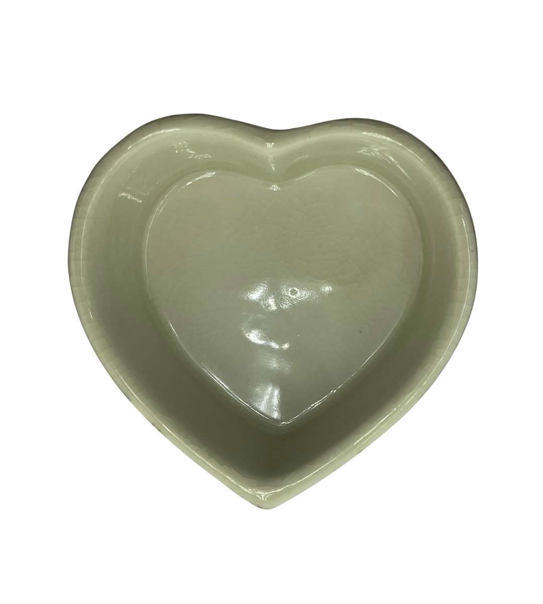 Vintage Satsuma Peacock Floral Heart-Shaped Trinket Box - Red/Green/Gold - Japanese Export