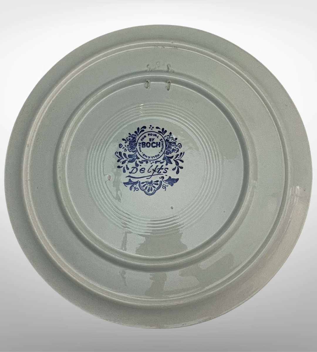 Delfts Blue Royal Sphinx Wall Plate | BOCH Signed Delftware | Vintage Dutch Landscape | Blue & White