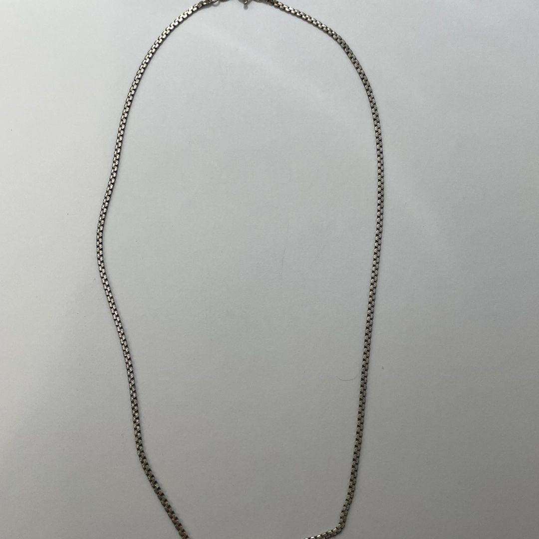 Vintage 925 Sterling Silver Strong Interlocking Short Necklace 40 cm - 3.7g