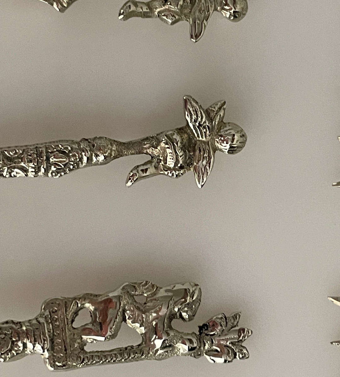 Vintage Italian Baroque Sweet Service Cutlery Set  12-Piece (6 Forks & 6 Teaspoons)  1950s