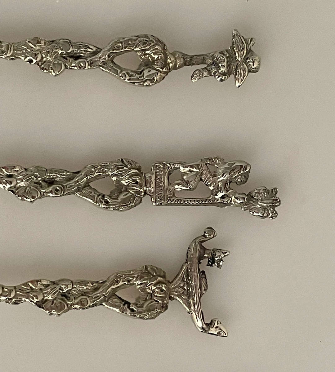 Vintage Italian Baroque Sweet Service Cutlery Set  12-Piece (6 Forks & 6 Teaspoons)  1950s