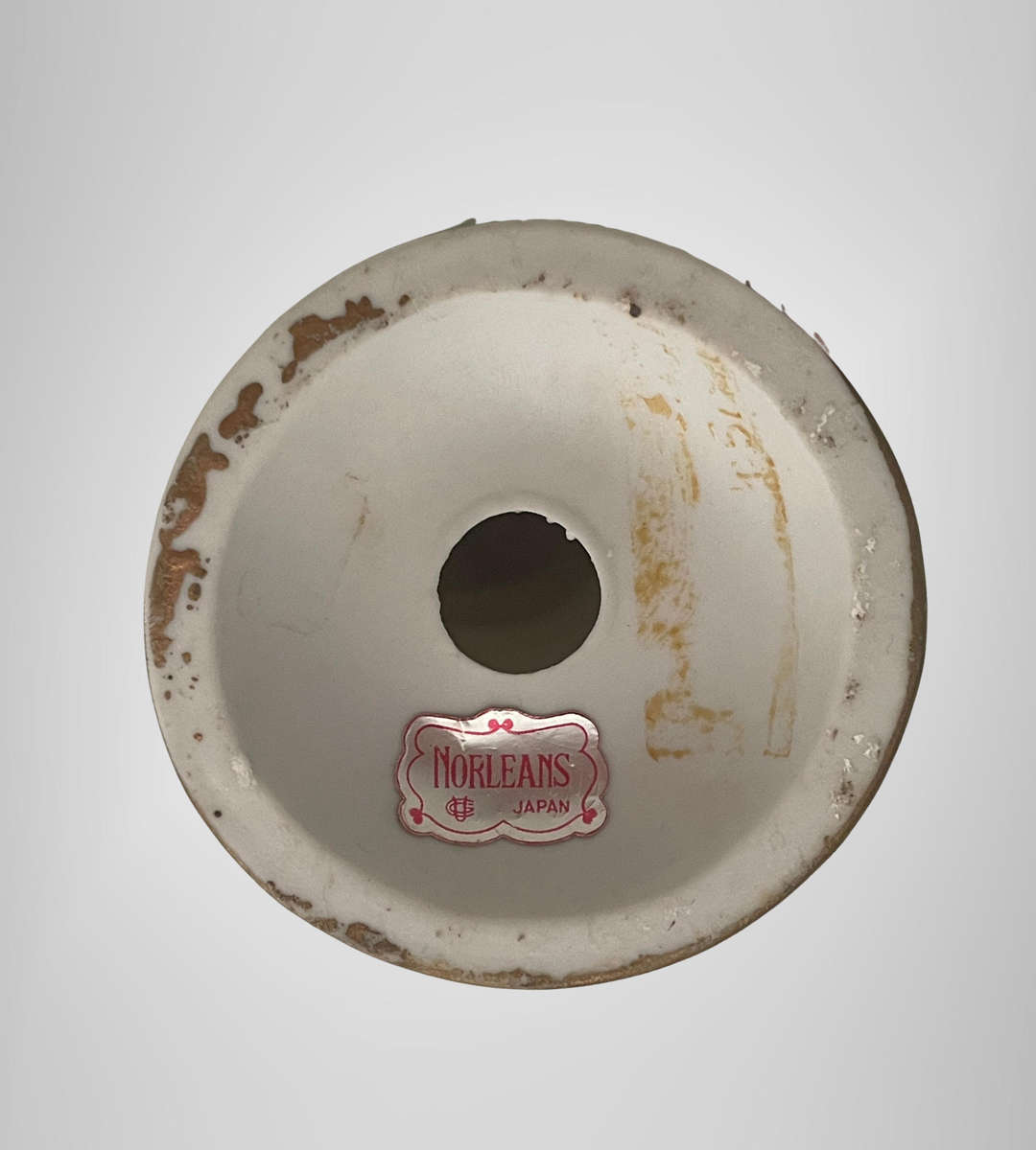 R1 Start- Vintage Norleans Japan Porcelain Figurine  Colonial Man with Swan