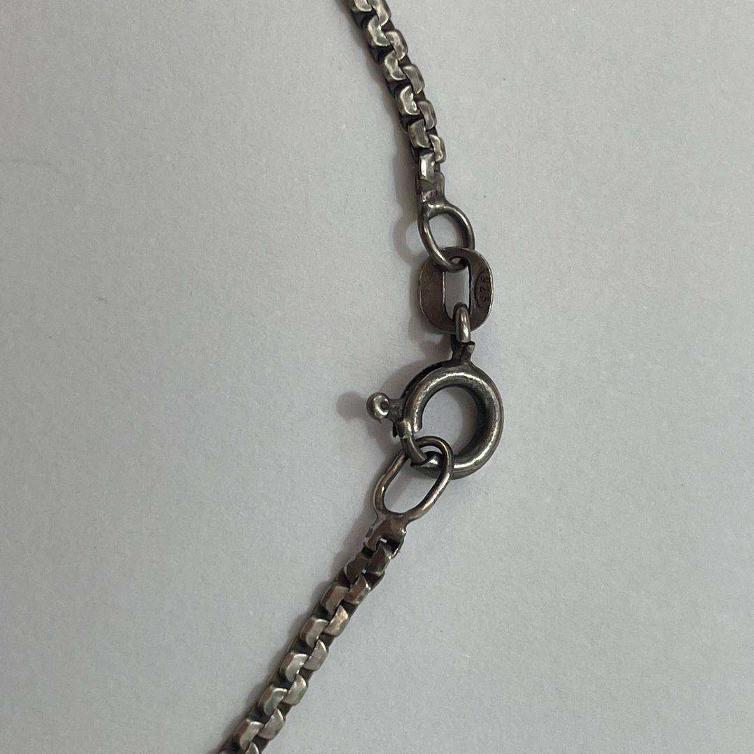 Vintage 925 Sterling Silver Strong Interlocking Short Necklace 40 cm - 3.7g
