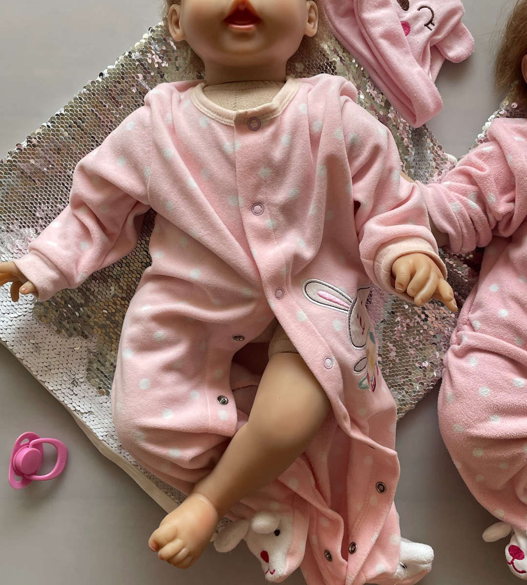 Collection of 3 Dolls: 2 Reborn 55cm Realistic Handmade Silicone Vinyl Dolls & 1 Baby Born Interacti