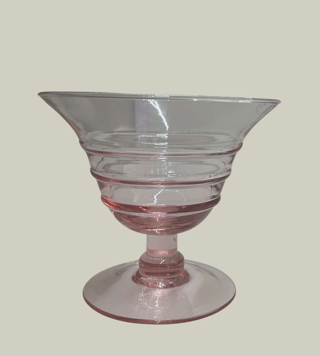 Set of 6 Vintage Pink Dessert Coupe Glasses  Princess House Pastel Parfait