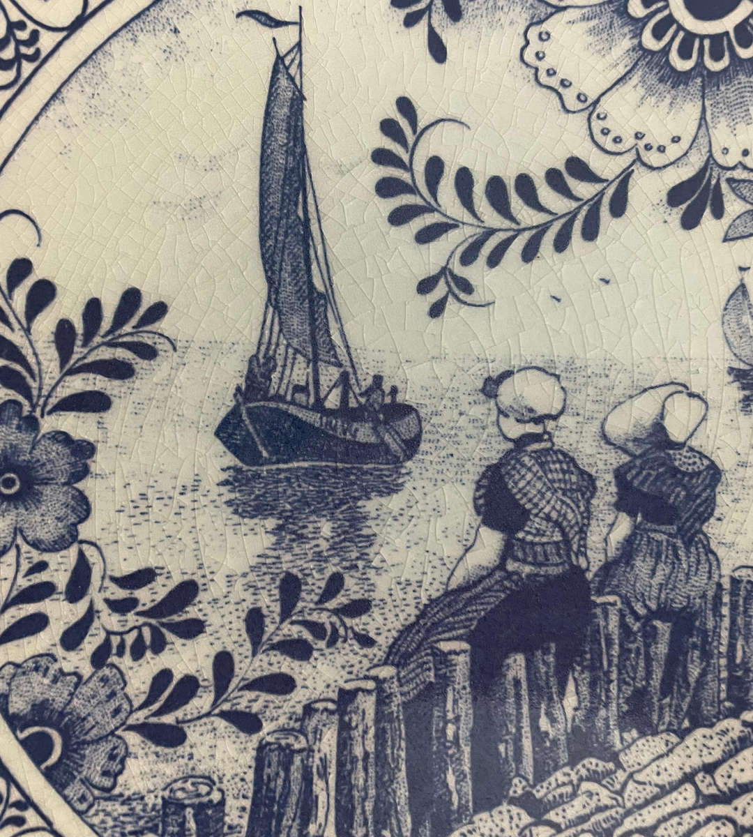 Bargain 7-Piece Dutch Delftware Decor Lot  Chemkefa plate, Boch Plate, Coasters, Candle Holder