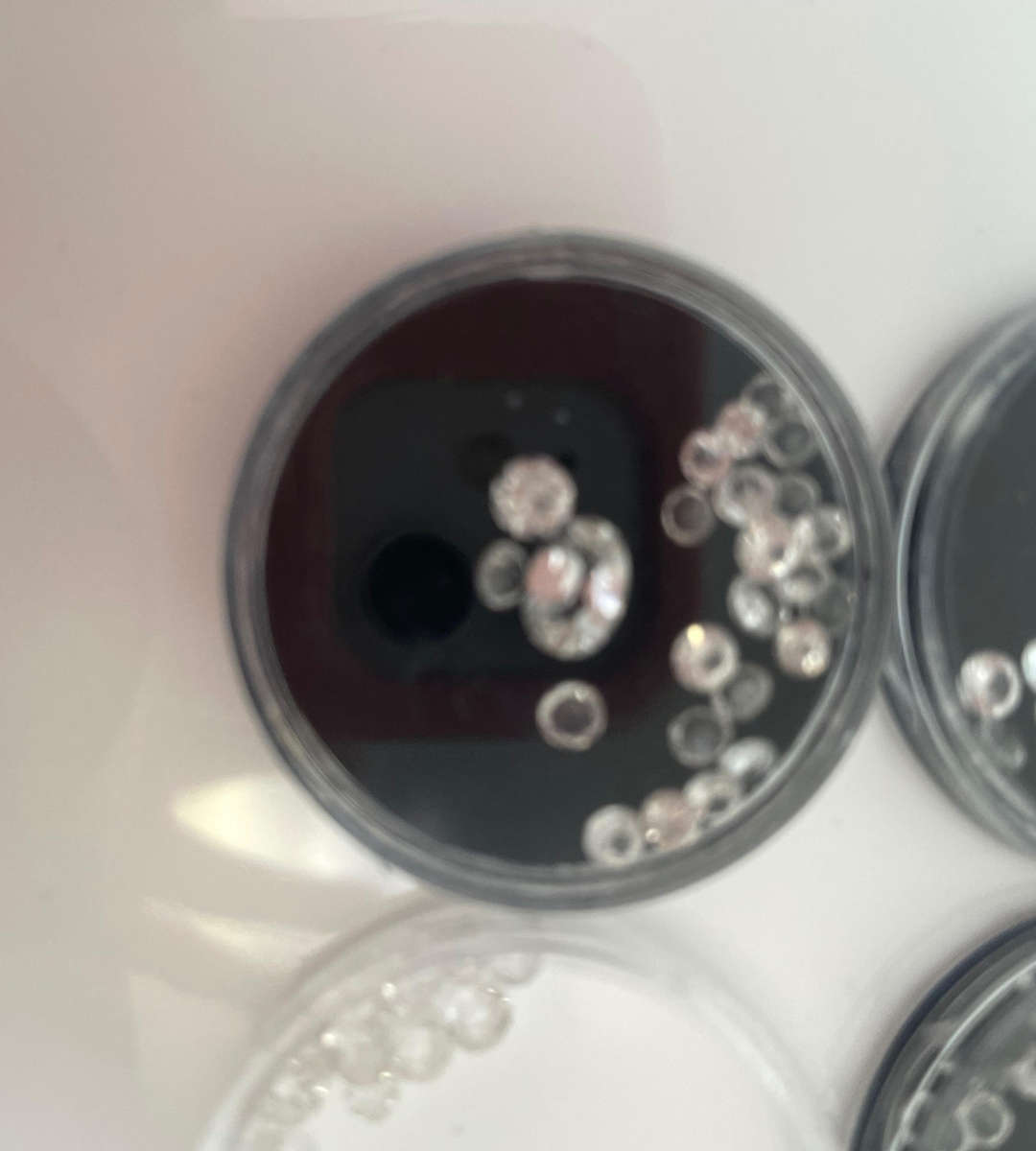 Over 100 Loose Diamond Simulants  Brilliant Cut  Removed from Gold Jewellery