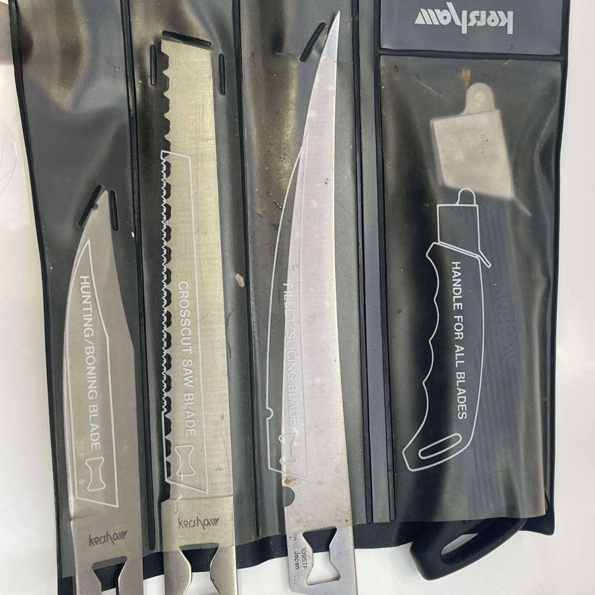 2 × Original Kershaw Knife Sets  Large Blade Set (6 Blades, No Handle) & Smaller Set with Handle