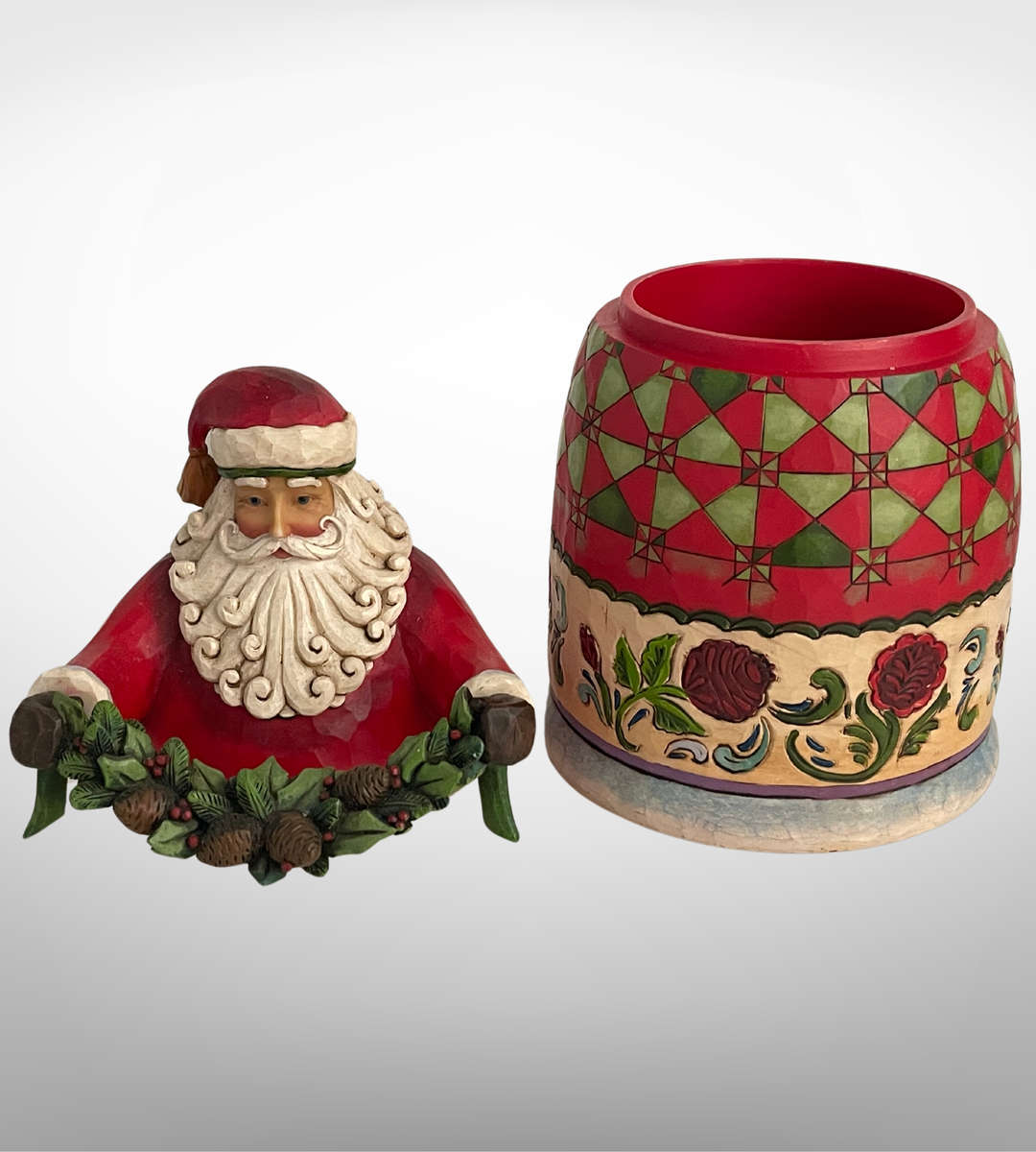 Jim Shore "Beauty Comes From Within" Santa Cookie Jar  Heartwood Creek Collection, 2010