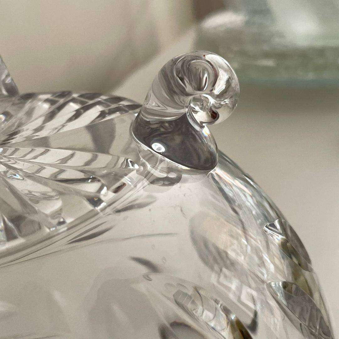Royal Brierley Rose Lead Crystal Bowl 16.5cm 3 Footed Gray Cut Discontinued