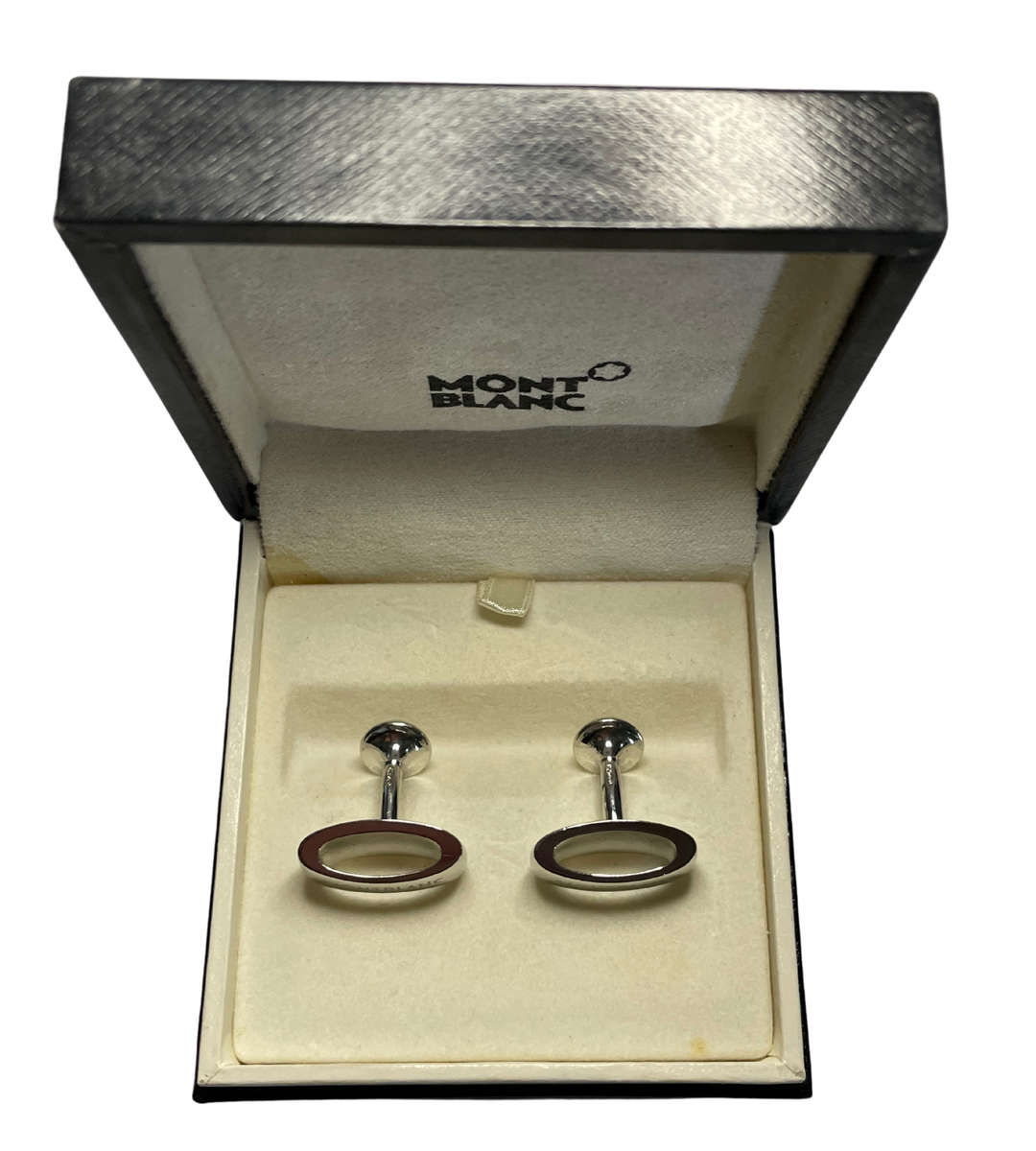 Price Reduced! - Montblanc 925 Sterling Silver Cufflinks  Modern Design, 19.7g, Boxed