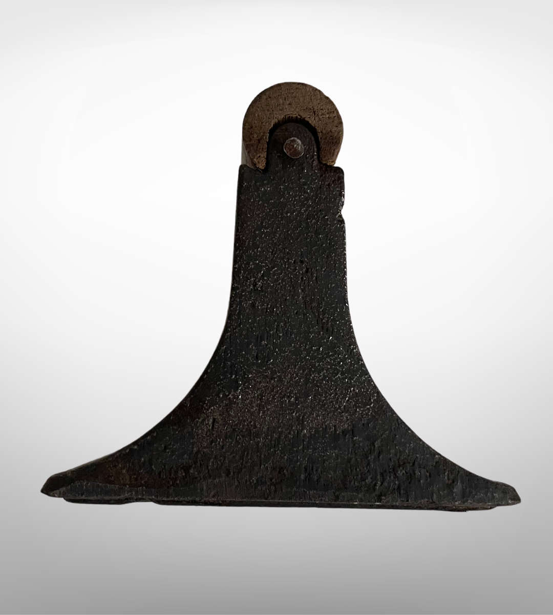 Vintage Rustic Cast Iron Bacon Press & 2 Stoneware Holders  Farmhouse Décor