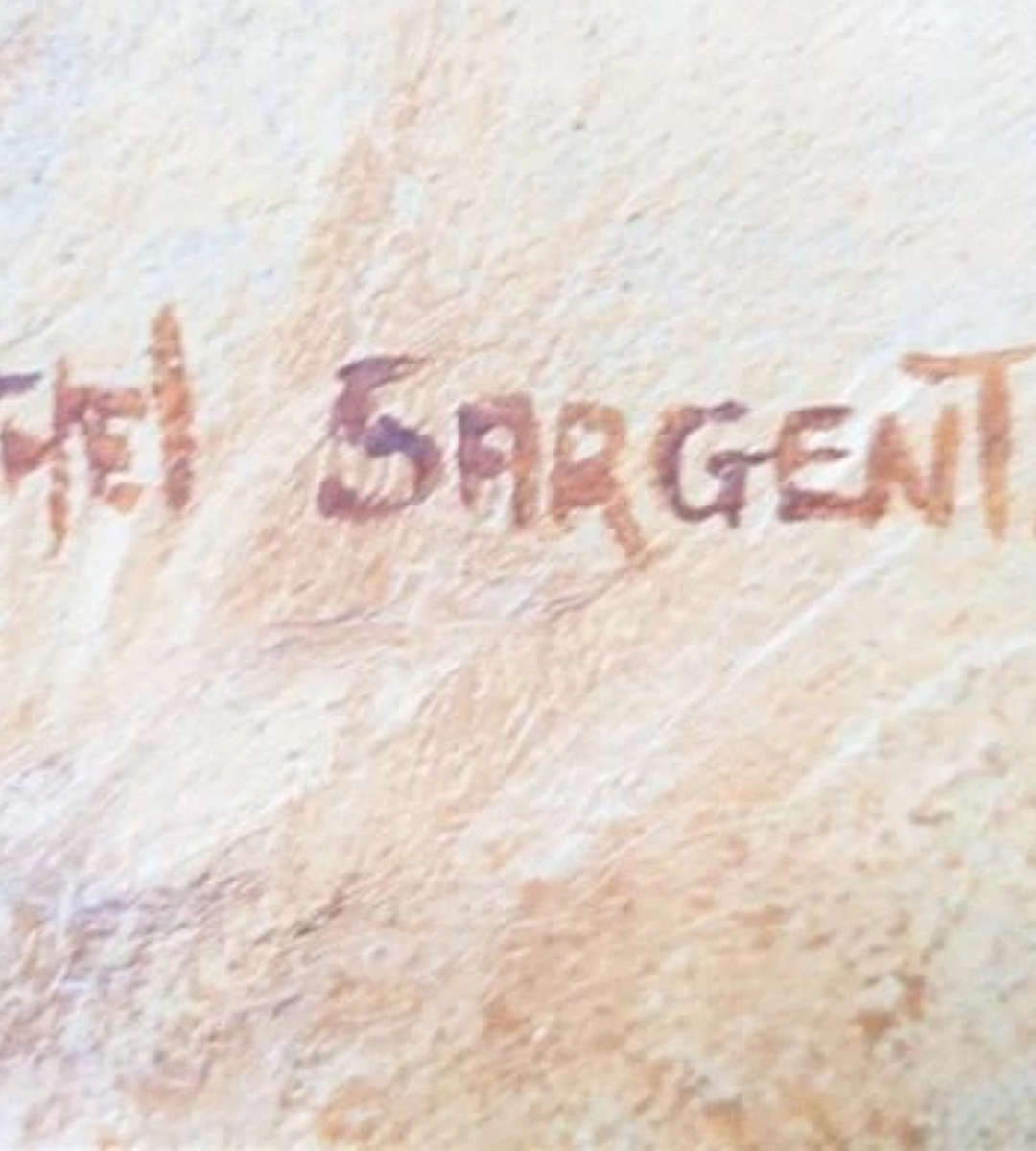 Original Ethel Sargent Oil Painting  Bushveld Landscape  Gilt Framed  74cm x 54cm