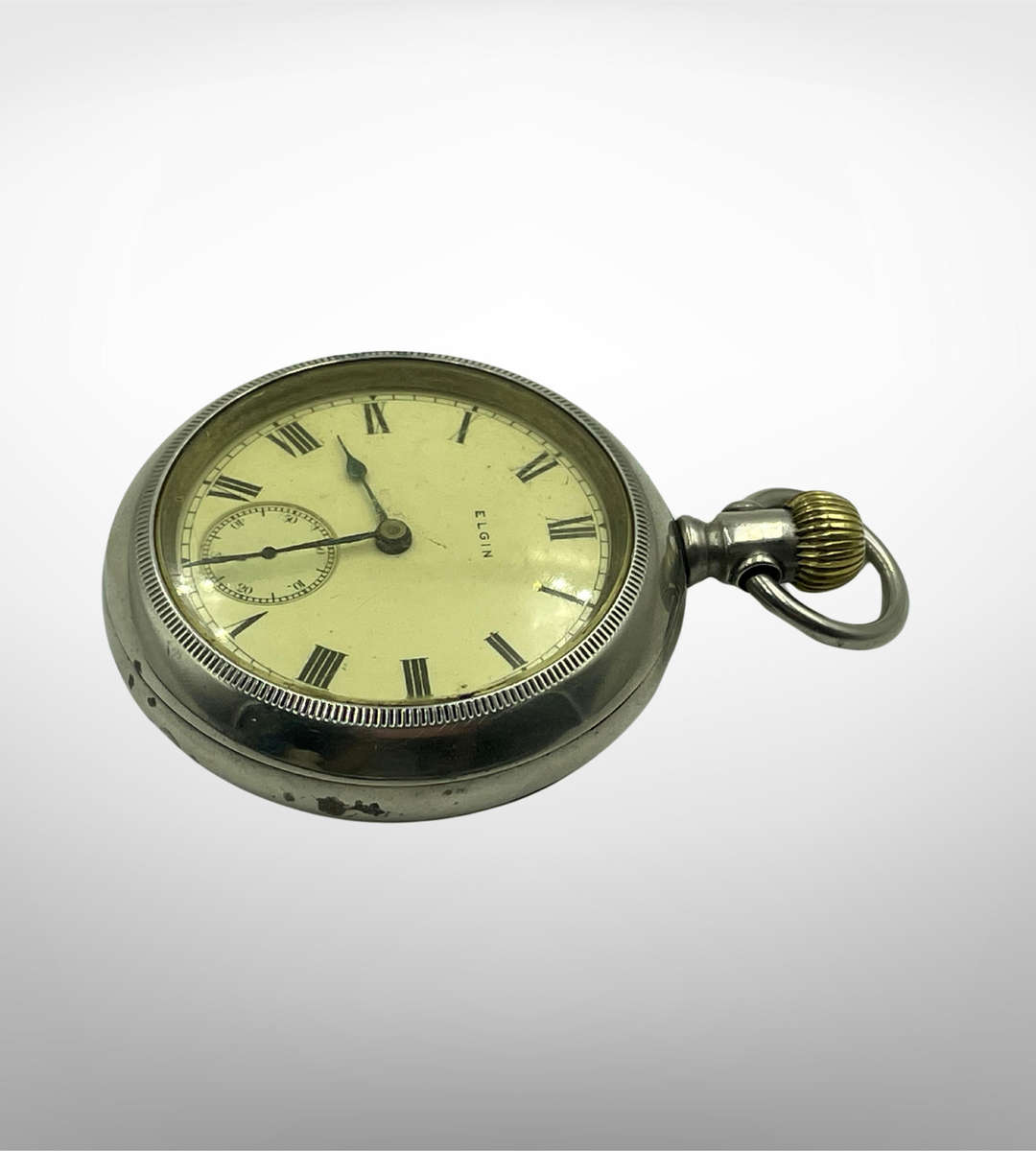 Antique Elgin Pocket Watch  7 Jewels, 1901, Silveroid Case  (Needs Service)