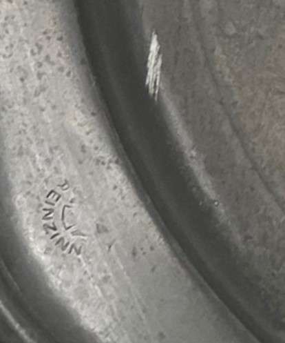 Vintage German Pewter Plate with Elk in Forest Scene  Heavy Relief Embossing, Reinzinn Mark