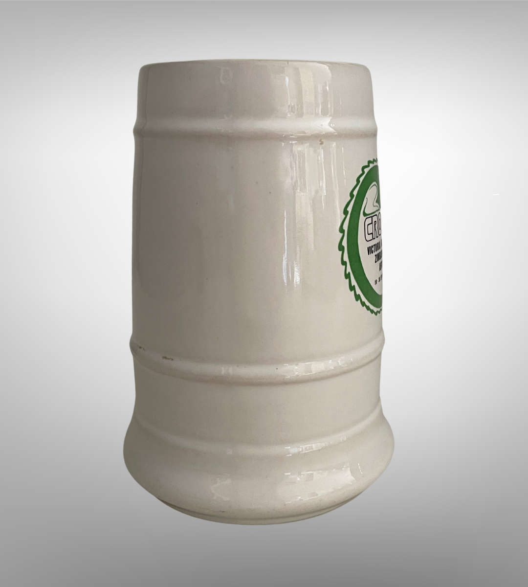 Vintage Norbel Zimbabwe Ceramic Beer Mug  CROC 82 Victoria Falls Africa Collectible