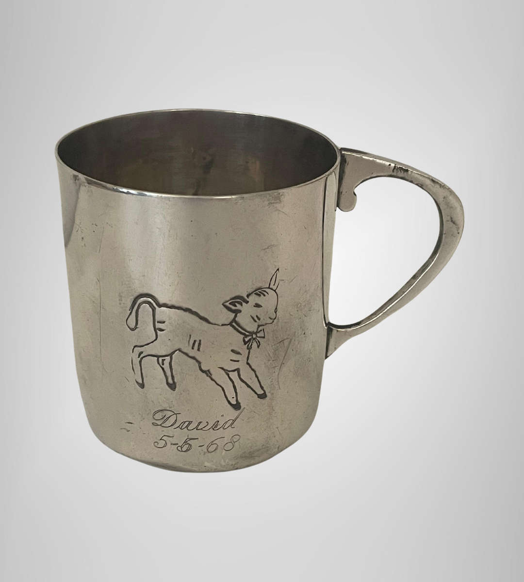 R1 Start - 1968 Silver-Plated Christening Cup  David  Angora EPNS England