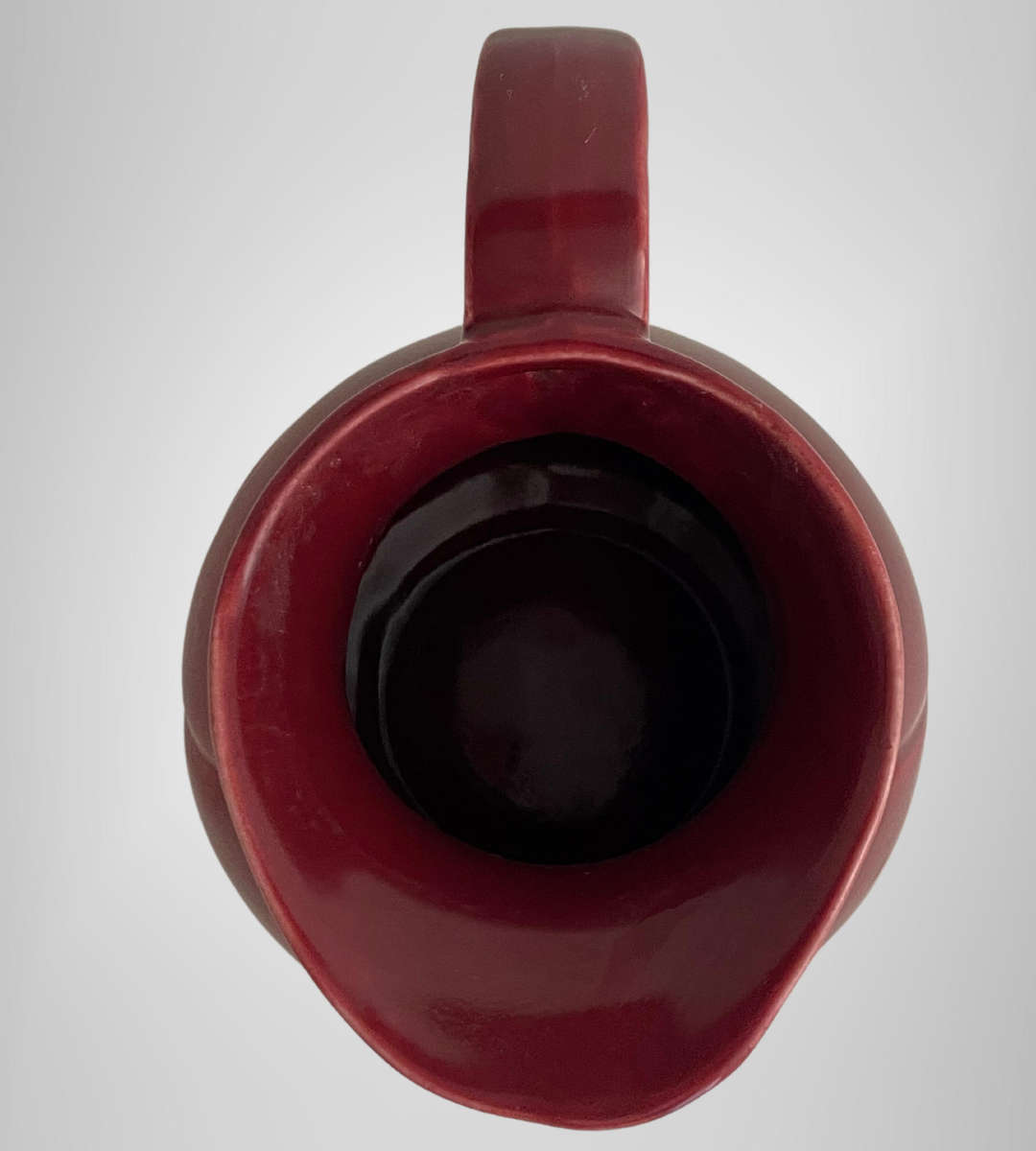 Vintage Lucia Ware Pottery Jug  1970s Boksburg East  McCoy Burgundy  17cm Tall