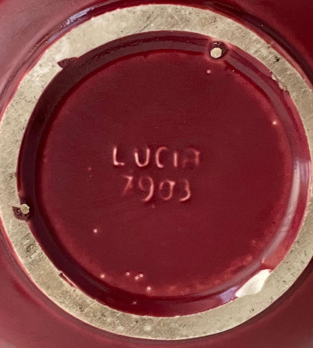 Vintage Lucia Ware Pottery Jug  1970s Boksburg East  McCoy Burgundy  17cm Tall