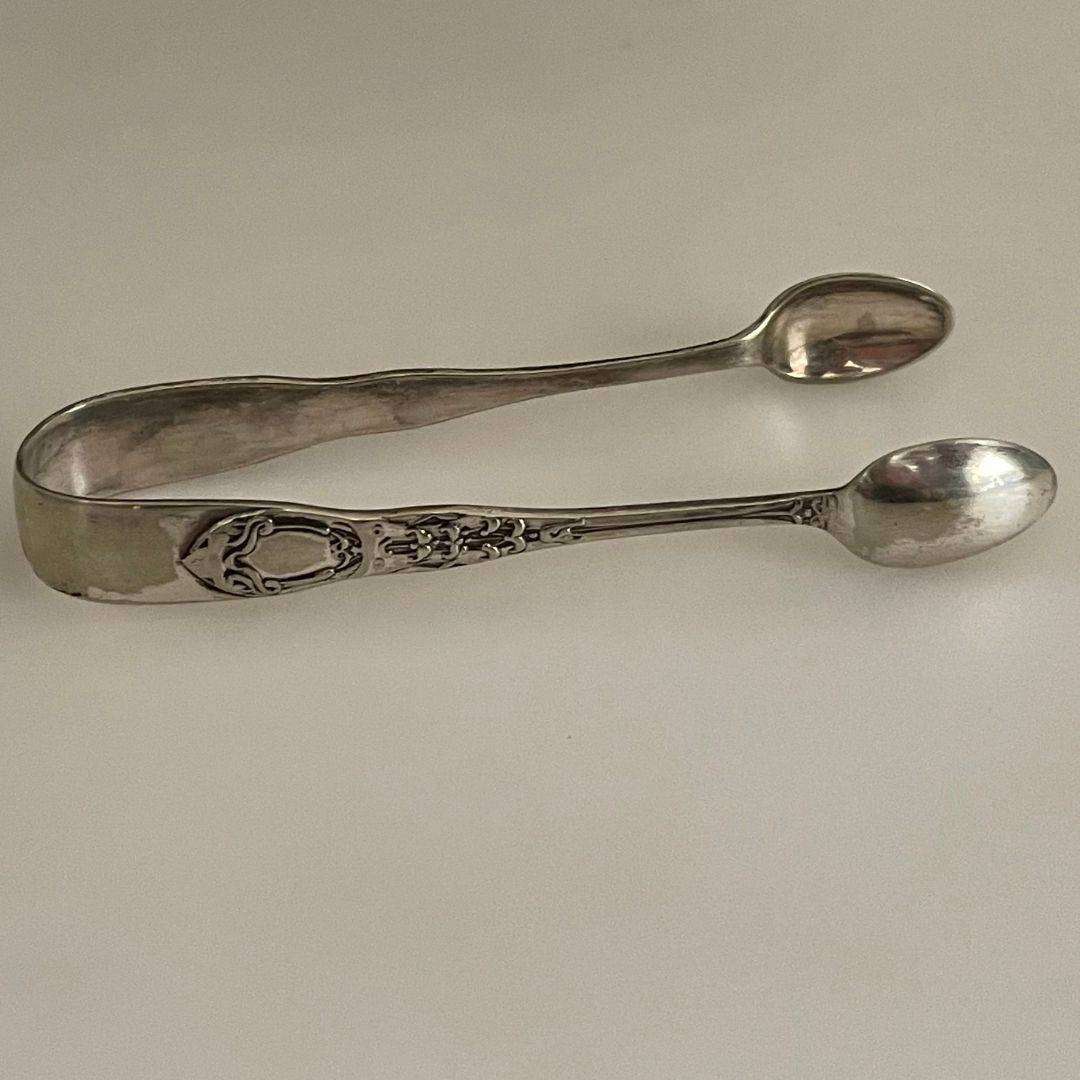 Vintage EPNS Silver-Plated Sugar Tongs  Victorian Design  10.1cm